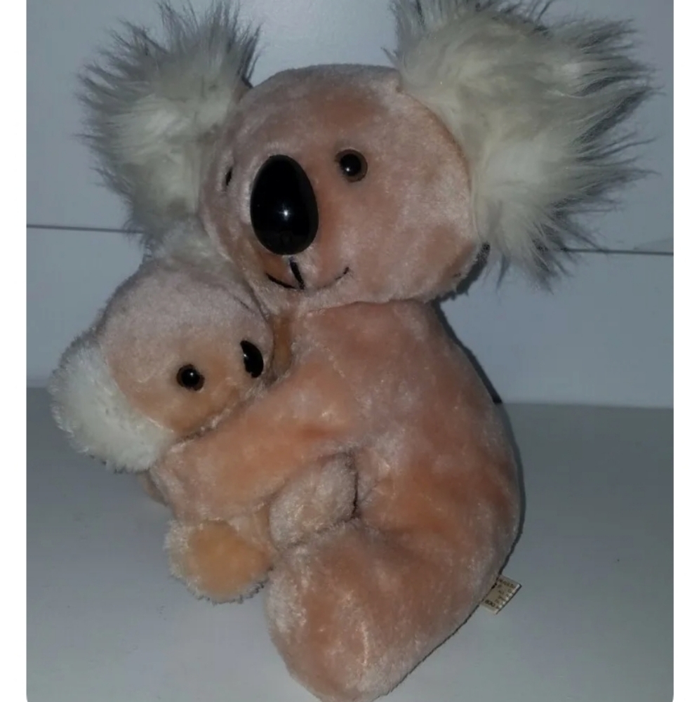 Vintage Russ Treetop Koala Bear With Baby Plush Stuffed Animal...P